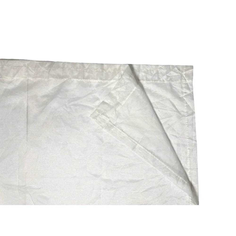 Set of 3 Vintage Sheer Drapes Curtains Panels Shimmery Warm White 36 Long x 60